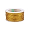 Nylon Metallic Cords, Dark Goldenrod, 1mm, about 20m/Roll