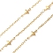 Ion Plating(IP) 304 Stainless Steel Cross Link Chains, Soldered, with Spool, Golden, 13x6x2mm, 2.7x2x0.5mm, about 10m/Roll