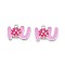 Alloy Enamel Pendants, Letter, Platinum, 16x22x1mm, Hole: 1.6mm