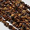 Chip Natural Tiger Eye Beads Strands, 5~8x5~8mm, Hole: 1mm, 80~81cm