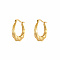 Stainless Steel Hoop Earring, Golden, 24.6x22.8mm