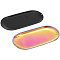 403 Stainless Steel Tray, Storage Tray, Cosmetics Jewelry Organizer, Oval, Mixed Color, 17.9x8.5x0.8cm, 2pcs/set