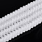 Imitation Jade Glass Beads Strands, Rondelle, White, 6x3mm, Hole: 1mm, about 118~121pcs/strand, 14.96~15.31''(38~38.9cm)