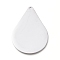 Tarnish Resistant 304 Stainless Steel Pendants, Manual Polishing, Stamping Blank Tag, Laser Cut, Teardrop, Stainless Steel Color, 35x25x0.8mm, Hole: 1.2mm