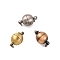 Brass Magnetic Clasps with Loops, Lead Free, Cadmium Free and Nickel Free, Oval, Mixed Color, 17x10mm, Hole: 3mm