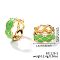 Fashionable Minimalist Multicolor Brass Enamel Hoop Earrings for Elegant and Unique Ear Accessories, Green, 13x5mm