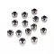 304 Stainless Steel Beads, with Rubber Inside, Slider Beads, Rondelle, Stainless Steel Color, 8x4mm, Hole: 4.5mm, Rubber Hole: 1.8mm