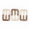Acrylic Slide Buckles, Webbing Belts Buckles, Clothing Decorations, Two Tone, Imitation Gemstone, Rectangle, Sienna, 54x34x3.5mm