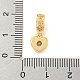 Латунные микропаве прозрачные подвески с фианитом KK-U007-02G-01-3