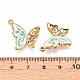 Подвески из эмали в виде бабочки 201 из нержавеющей стали STAS-N109-226G-3