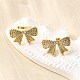 Латунные серьги-манжеты из прозрачного кубического циркония EJEW-K309-06G-3