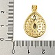 Подвески из кубического циркония с покрытием из латуни KK-U029-28G-02-3