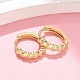 Серьги-кольца из латуни в форме сердца EJEW-Z102-07G-2