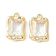 Латунные микропаве прозрачные кубические циркониевые подвески KK-L208-08G-2