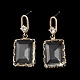 Серьга-гвоздик из латуни с кубическим цирконием EJEW-Q800-62G-2