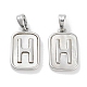 Прямоугольные подвески из латуни из натуральной ракушки KK-C051-25P-1