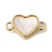 Подвески-сердечки в форме ракушки из латуни KK-R002-28G