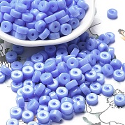 Непрозрачные цветные стеклянные бусины SEED-E001-P3x6mm-12