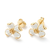 Серьги-гвоздики из латуни EJEW-H125-14A-G