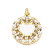 Подвески из латуни с микропаве из кубических цирконий KK-D325-24G-03