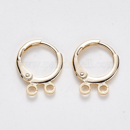 Латунные серьги-обручи X-KK-T049-15G-NF-1