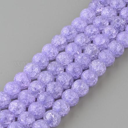 Синтетический хрустят кварц бисер пряди GLAA-S134-6mm-15-1