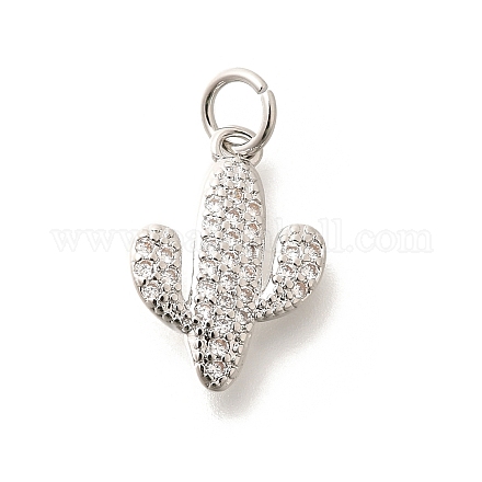 Латунные микропаве прозрачные подвески с фианитом KK-L225-032P-1