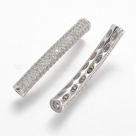 Латунные микро проложить кубических бусин циркония трубки ZIRC-N025-60P-1