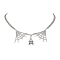 304 Stainless Steel Curb Necklaces, 201 Stainless Steel & Alloy Spider Wdb Pendant NeckLaces , Stainless Steel Color, 15.94 inch(40.5cm)
