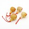 Gourd 3-Hole Natural Jade Guru Beads, T-Drilled Beads, 22x11x12mm, Hole: 2mm