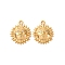 Brass Micro Pave Cubic Zirconia Pendants, Sun, Long-Lasting Plated, Nickel Free, Real 18K Gold Plated, 17x15x4mm, Hole: 1.6mm