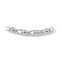Non-Tarnish 304 Stainless Steel Connector Charms, Bamboo Stick Link, Stainless Steel Color, 30x3.5mm, Hole: 1.6mm