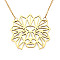 201 Stainless Steel Pendant Necklaces, with Cable Chains, Lion, Golden, 17.3 inch(44cm), 2mm, Lion: 36x36x1mm
