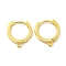 Brass Earring Findings, Cadmium Free & Nickel Free & Lead Free, Ring, Real 18K Gold Plated, 14x2mm, Hole: 1.5mm