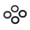 304 Stainless Steel Linking Rings, Ring with Roman Numerals 1~12, Electrophoresis Black, 12x0.5mm, Hole: 7mm
