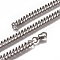 Non-Tarnish Men's Cuban Link Chain Necklaces, Fashionable 201 Stainless Steel Necklaces, with Lobster Claw Clasps, Stainless Steel Color, 23.82 inch(60.5cm), 6x3mm