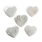 Natural Myanmar Jade Pendants, Heart Charms, 37x42x5.5mm, Hole: 0.5mm