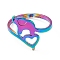 Ion Plating(IP) 201 Stainless Steel Elephant with Heart Adjustable Ring for Women, Rainbow Color, US Size 6 1/4(16.7mm)