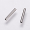 Tarnish Resistant 304 Stainless Steel Tube Beads, Stainless Steel Color, 10x1.5mm, Hole: 1mm