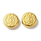304 Stainless Steel Beads, Flat Round with Eye, Golden, 8x3mm, Hole: 1mm