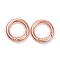 Alloy Spring Gate Rings, O Rings, Rose Gold, 25x3.6mm