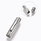 Tarnish Resistant 304 Stainless Steel Bayonet Clasps, Stainless Steel Color, 28.5x7mm, Hole: 5mm