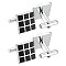 2 Pairs Brass Cufflinks, Cufflink Finding Cabochon Settings for Apparel Accessories, Square, Platinum, 25mm
