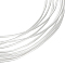925 Sterling Silver Wire, Round, with Suede Fabric Square Silver Polishing Cloth, Silver, 21 Gauge, 0.7mm, about 3.28 Feet(1m)/Bag