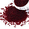 15/0 Transparent Czech Glass Seed Beads, Round, Dark Red, 1.5x1mm, Hole: 0.5mm, about 500g/bag