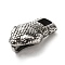 304 Stainless Steel Tube Bails, Loop Bails, Snake, Antique Silver, 36.5x18.5x14mm, Hole: 8x5.5mm, Inner Diameter: 8.5x7.5mm