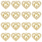 PandaHall 16pcs Rhinestone Heart Charms, 2 Style Alloy Charms Gold Plated Pendants Metal Pendants Love Charms for for Jewelry Making Charms Valentine's Day Wedding Gifts Handmade Crafting