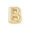 Rack Plating Brass Pendants, Long-Lasting Plated, Lead Free & Cadmium Free, Real 18K Gold Plated, Letter B, 18x13x4mm, Hole: 1.8mm