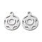 Non-Tarnish Chakra Theme 304 Stainless Steel Charms, Manual Polishing, Svadhisthana Chakra, Stainless Steel Color, 14.5x12x1mm, Hole: 1.6mm