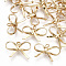 Brass Charms, Cadmium Free & Nickel Free & Lead Free, Bowknot, Real 18K Gold Plated, 10.5x16x3mm, Hole: 1.2mm